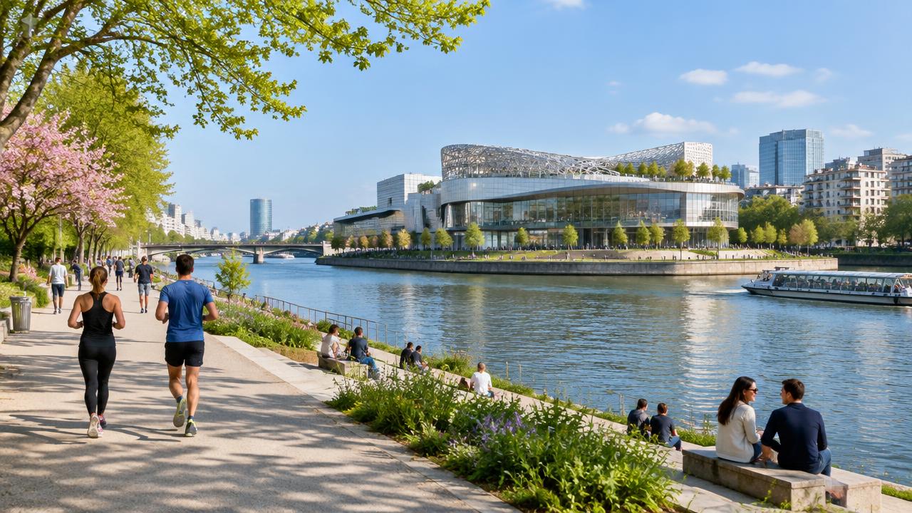 Vue d'ambiance du quartier de Boulogne-Billancourt